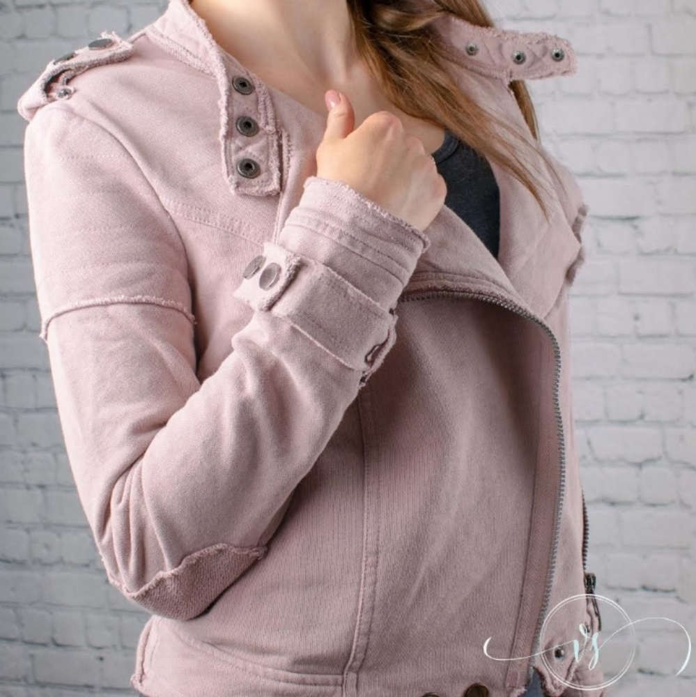 Last One❗Mauve Moto Jacket - Picture 2 of 9